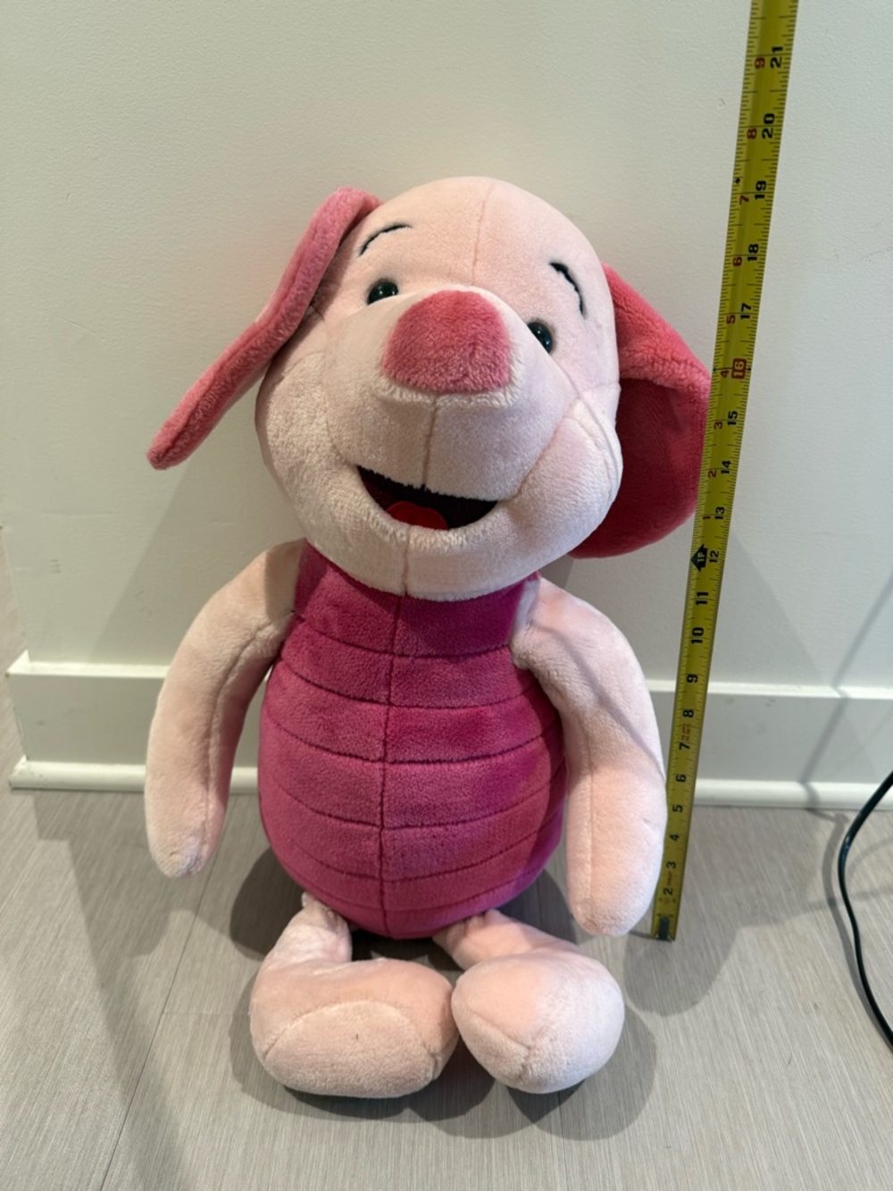 Mattel large vintage Pink Piglet Plush - Soft Two-Tone Pink Cuddler Pooh